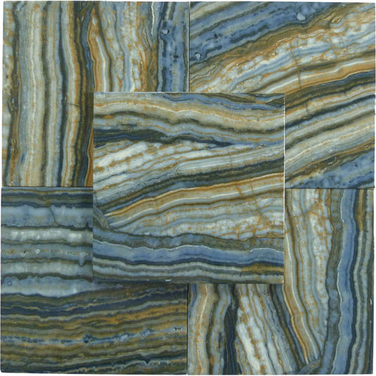 Onyx Blue 6x6 Glossy Porcelain Tile Royal Tile & Stone