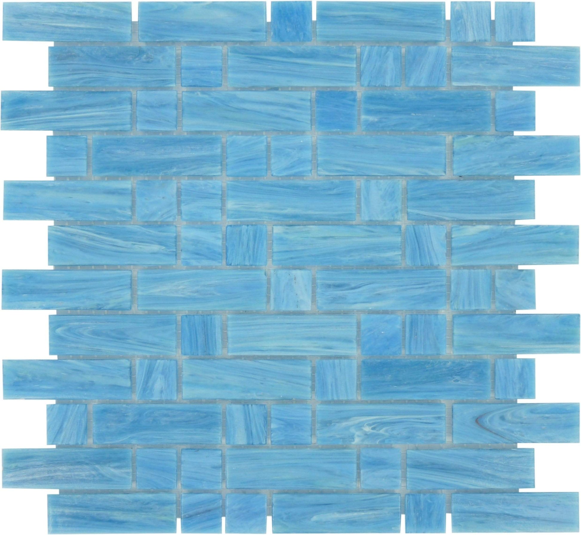 Ionian Random Brick Glossy Glass Tile Royal Tile & Stone