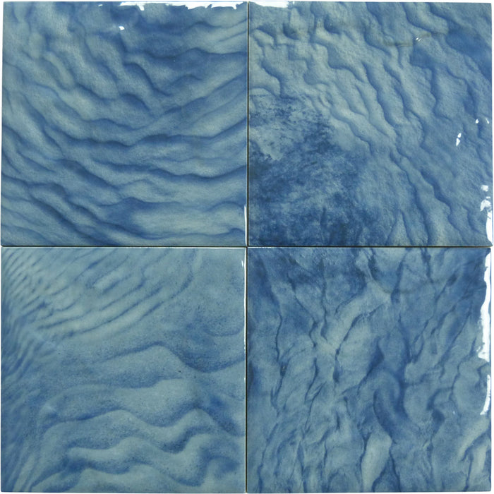 Samoa Blue 6x6 Glossy Porcelain Tile Royal Tile & Stone
