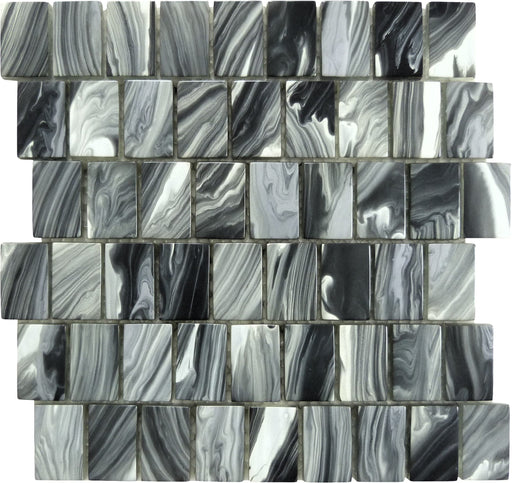 Slip Stream Labrador Black Glossy Glass Tile Royal Tile & Stone