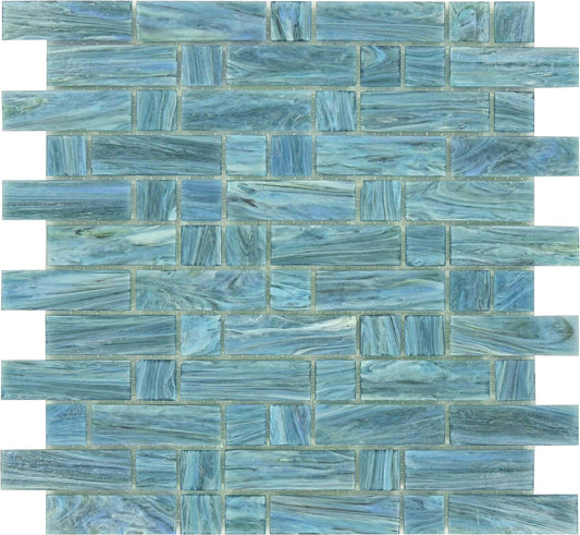 Java Lagoon Tile Aqua Glass Subway Tile Backsplash For Bathroom And Kitchen Floor ...
