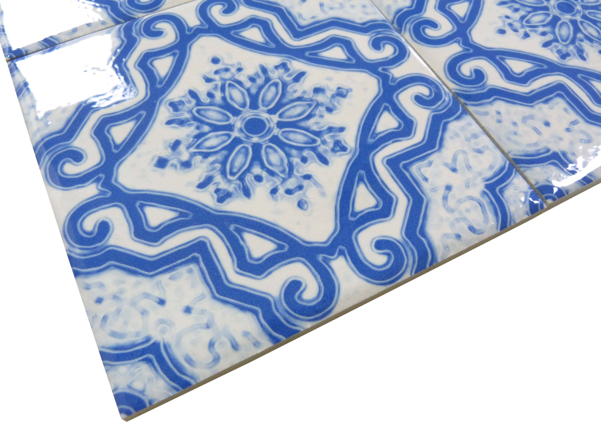 Maioliche Alaskan Blue 6x6 Glossy Porcelain Tile Royal Tile & Stone