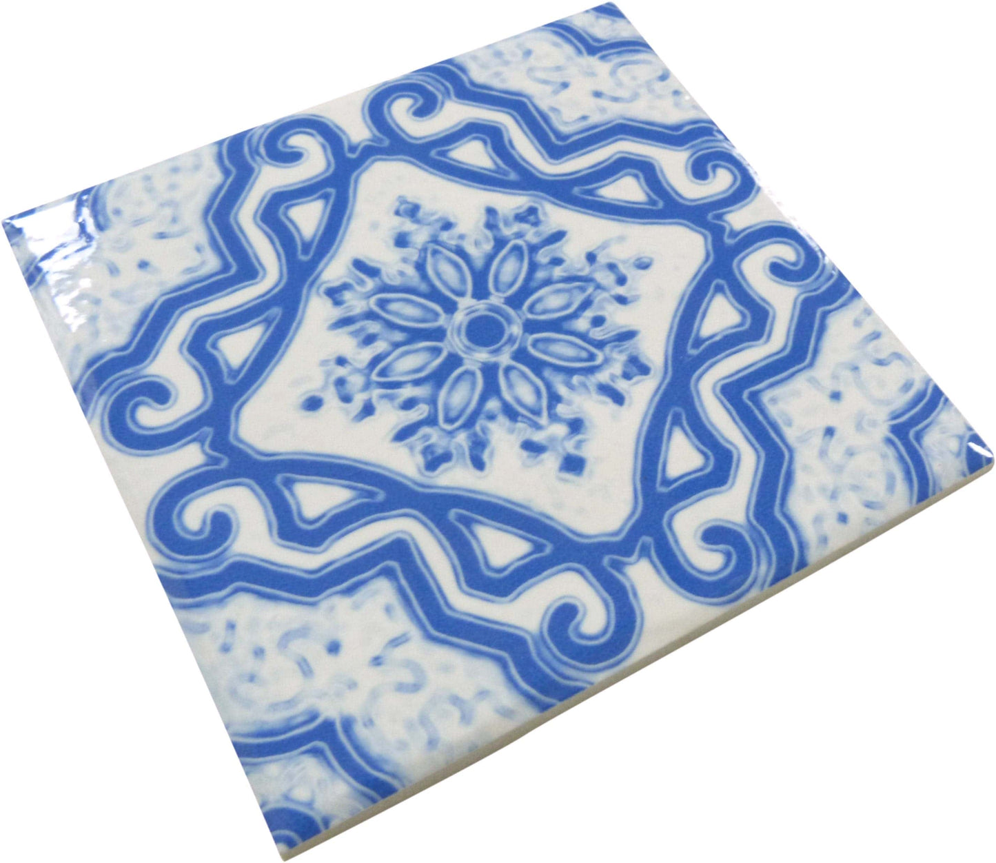 Maioliche Alaskan Blue 6x6 Glossy Porcelain Tile Royal Tile & Stone