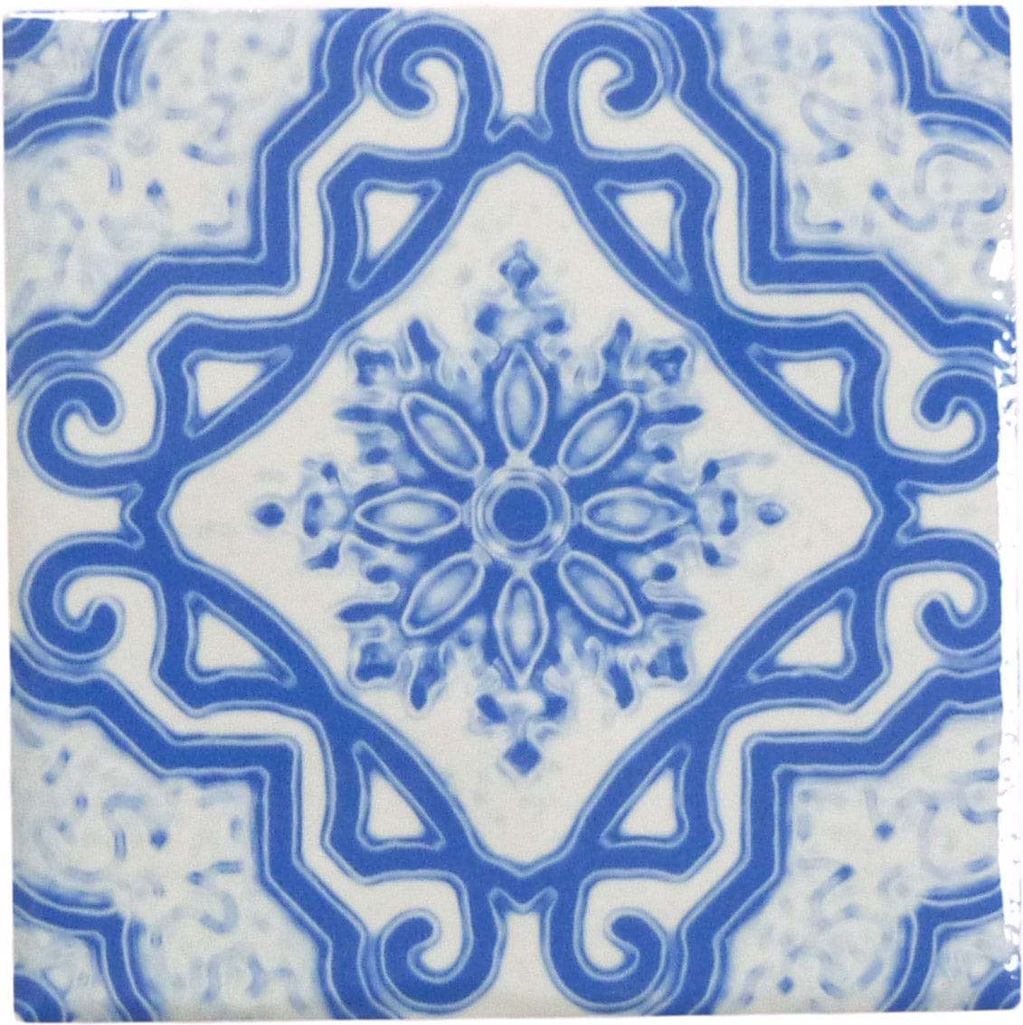 Maioliche Alaskan Blue 6x6 Glossy Porcelain Tile Royal Tile & Stone