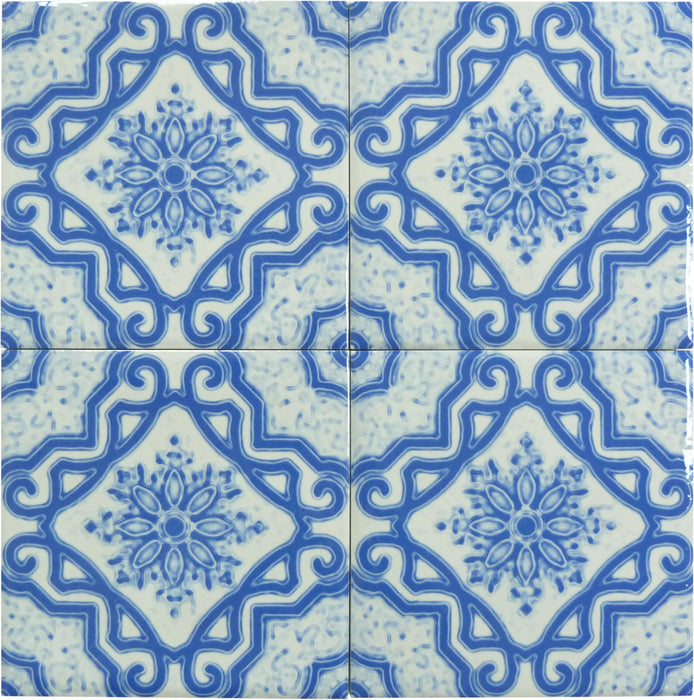Maioliche Alaskan Blue 6x6 Glossy Porcelain Tile Royal Tile & Stone