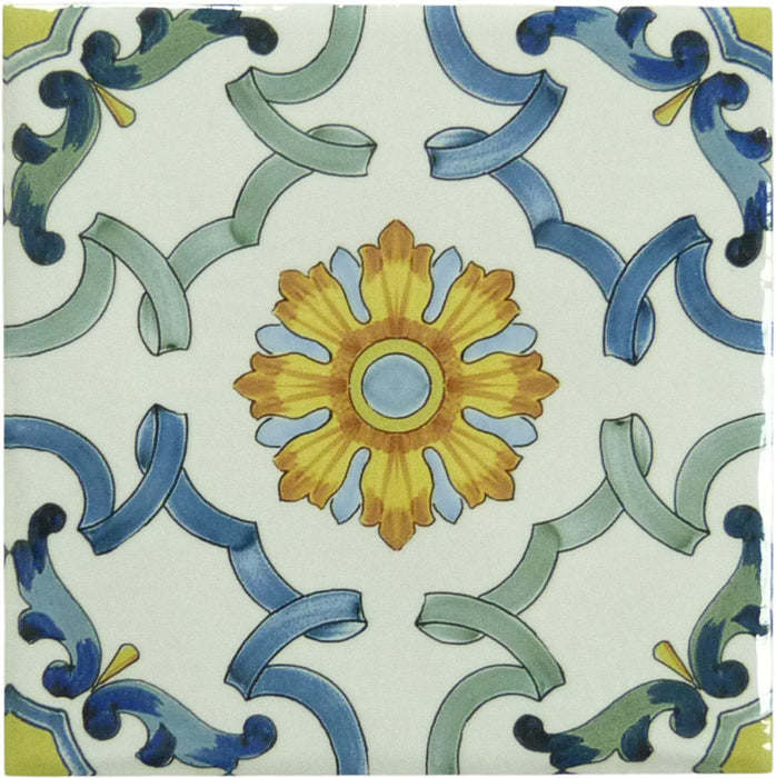 Maioliche Autumn Yellow 6x6 Glossy Porcelain Tile Royal Tile & Stone