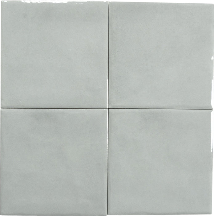 Maioliche Downpour Grey 6x6 Glossy Porcelain Tile Royal Tile & Stone