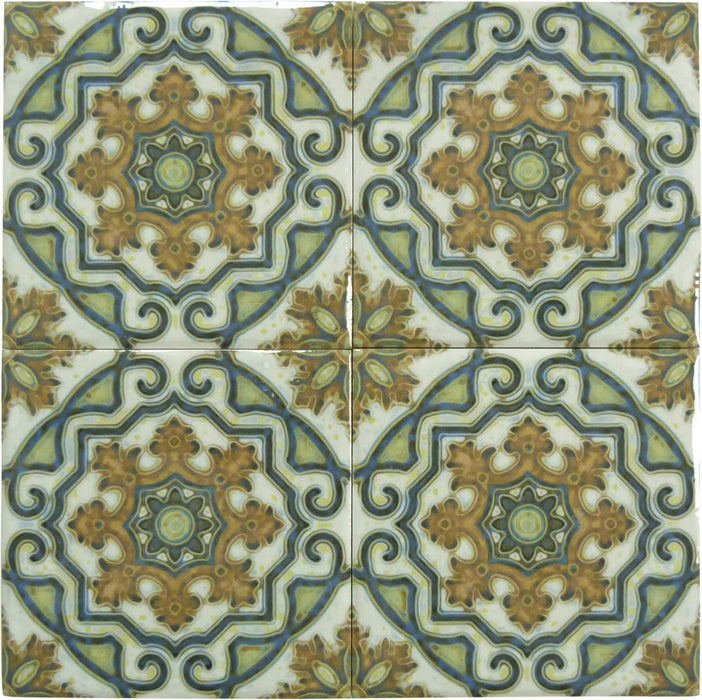 Maioliche Nutmeg Brown 6x6 Glossy Porcelain Tile Royal Tile & Stone