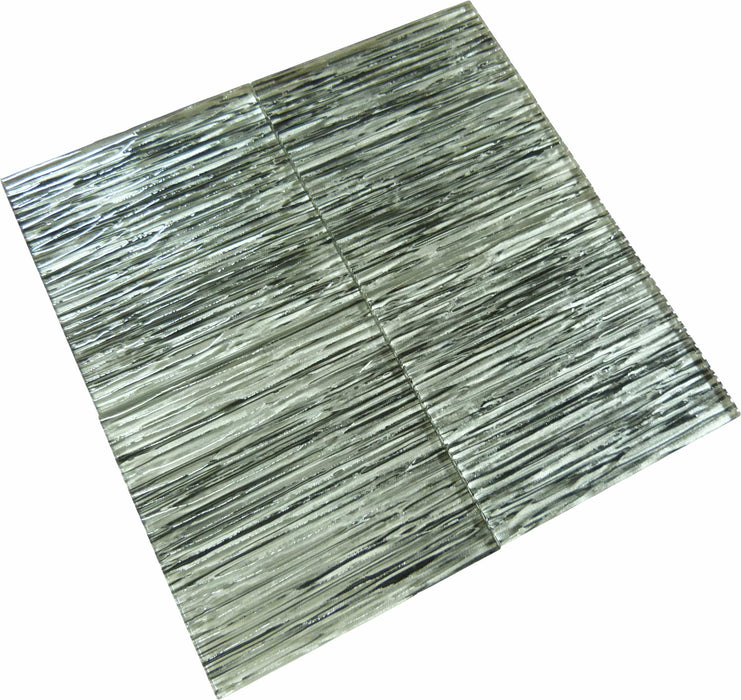 Rainbow Streak Dusk Grey 6x6 Glossy Glass Tile Royal Tile & Stone