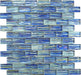 Rainbow Streak Indigo Blue 1x2 Glossy Glass Tile Royal Tile & Stone