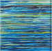 Rainbow Streak Ocean Blue 6x6 Glossy Glass Tile Royal Tile & Stone