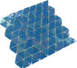 Triangle Topazstone Blue Glossy and Iridescent Glass Tile Royal Tile & Stone