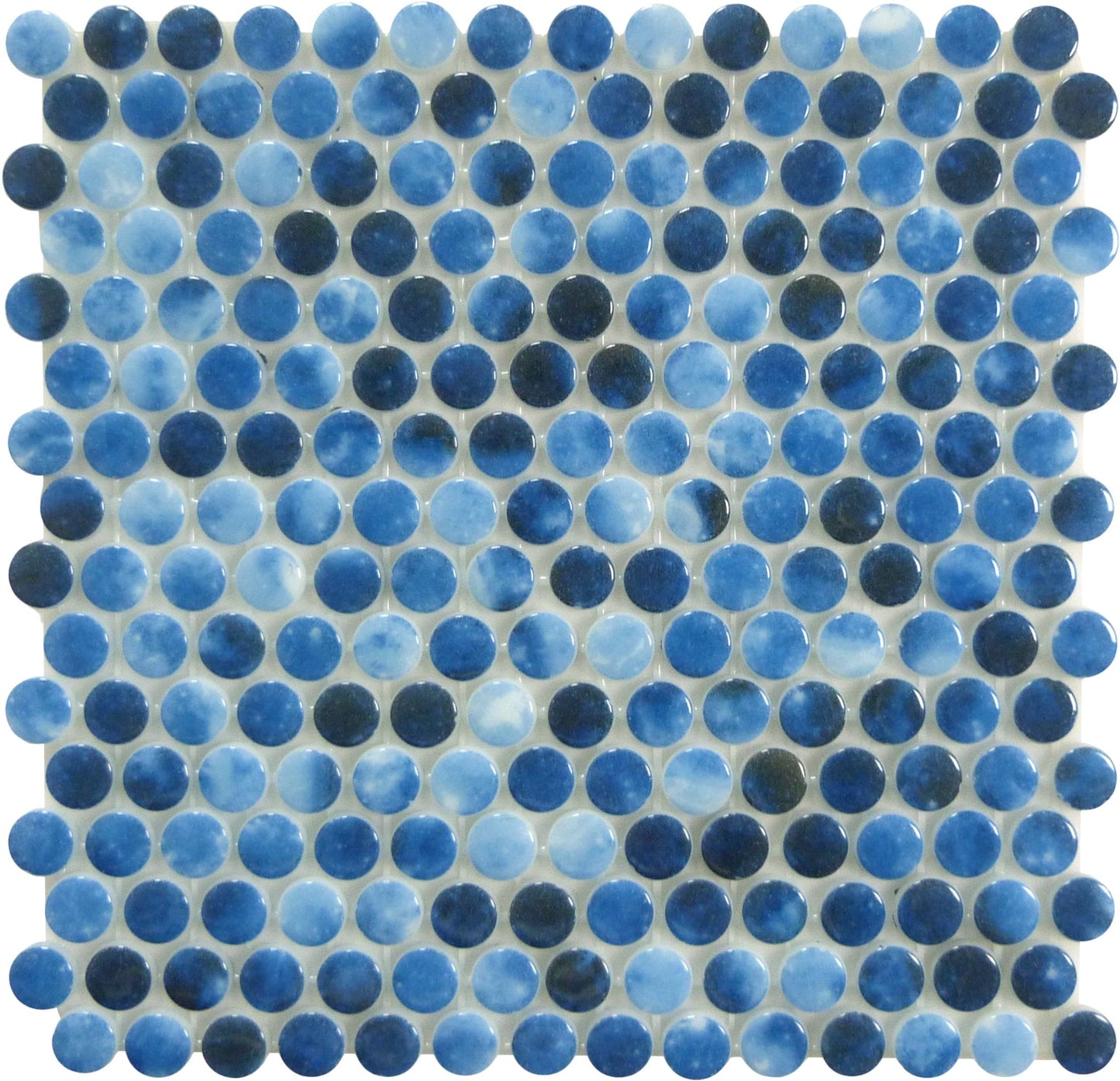 Vanguard Sena Penny Round Glossy Glass Tile Royal Tile & Stone