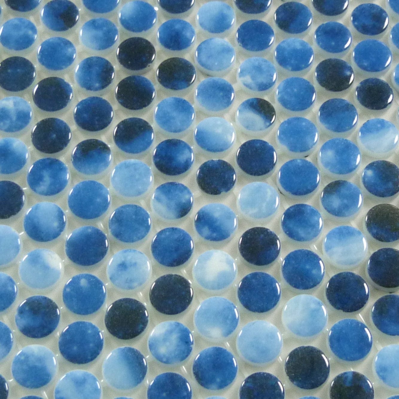 Vanguard Sena Penny Round Glossy Glass Tile Royal Tile & Stone