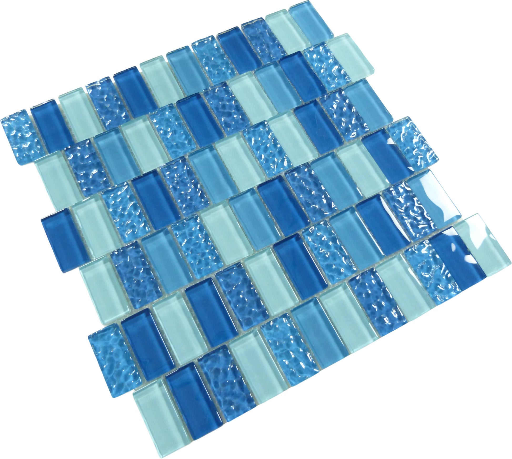 Watercraft St Lucia Blue 1x2 Stacked Glossy Tile Royal Tile & Stone