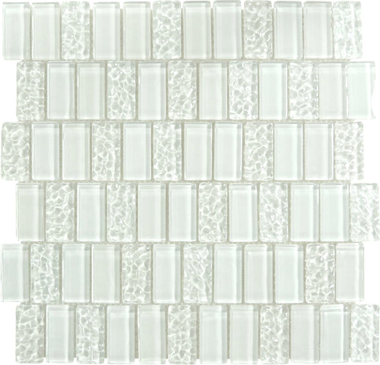 Watercraft White Sand 1x2 Stacked Glossy Tile Royal Tile & Stone