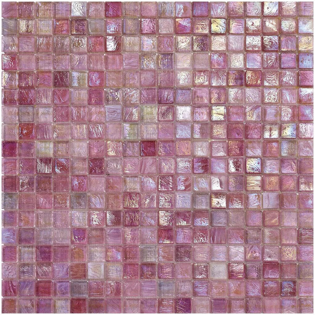 Iridium 5/8x5/8 Azalea 2 Iridescent Glass Tile SICIS