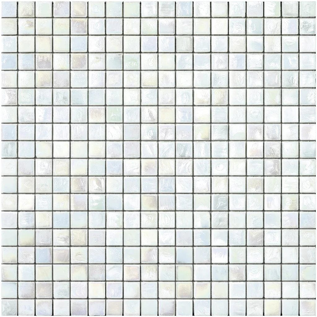 Iridium 5/8x5/8 Daisy Iridescent Glass Tile SICIS