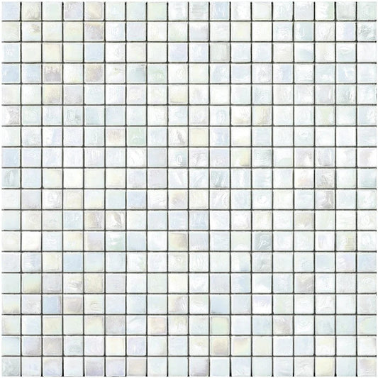 Iridium 5/8x5/8 Daisy Iridescent Glass Tile SICIS