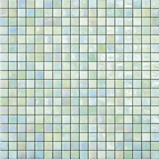 Iridium 5/8x5/8 Fern 1 Iridescent Glass Tile SICIS