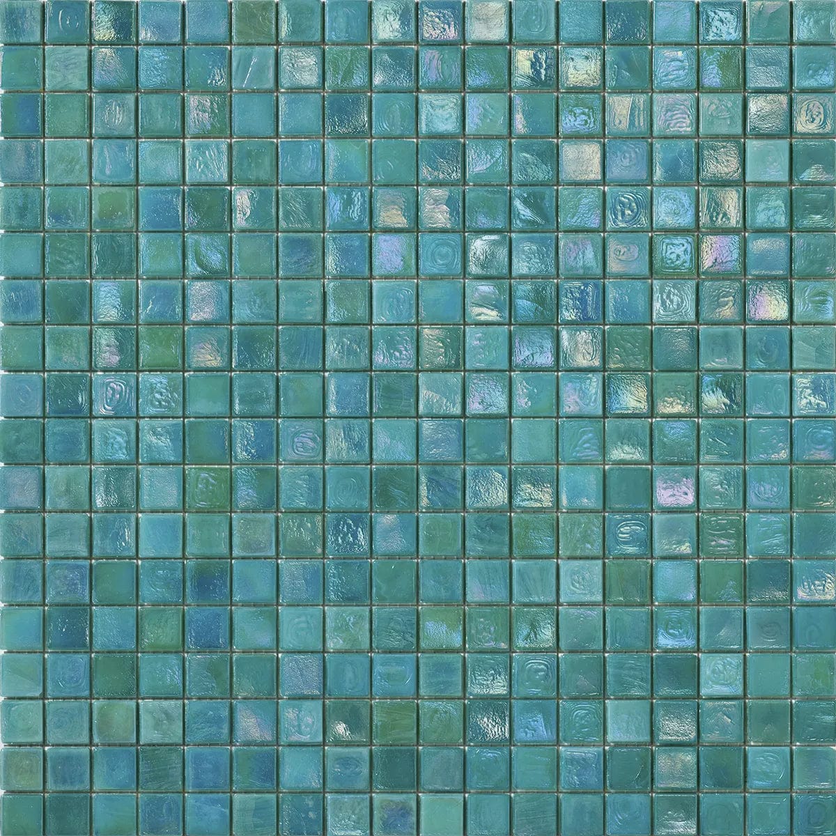 Iridium 5/8x5/8 Fern 3 Iridescent Glass Tile SICIS