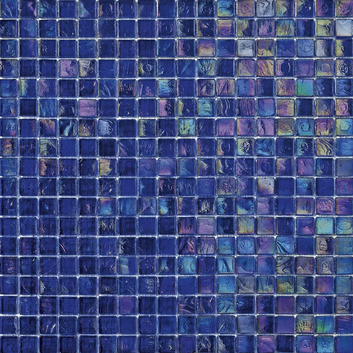 Iridium 5/8x5/8 Iris 5 Iridescent Glass Tile SICIS