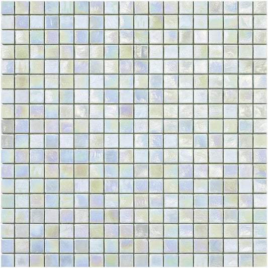 Iridium 5/8x5/8 Lilium Iridescent Glass Tile SICIS