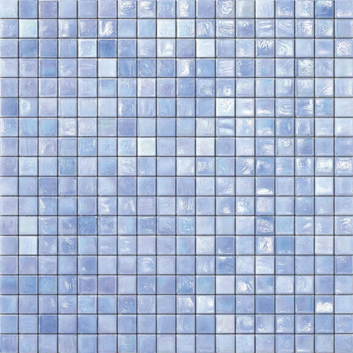 Iridium 5/8x5/8 Petunia 2 Iridescent Glass Tile SICIS