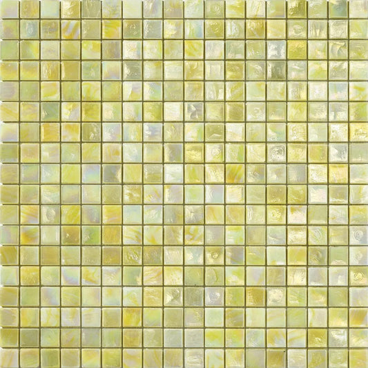 Iridium 5/8x5/8 Tulip 3 Iridescent Glass Tile SICIS