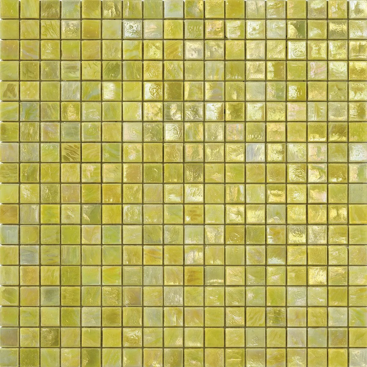 Iridium 5/8x5/8 Tulip 4 Iridescent Glass Tile SICIS