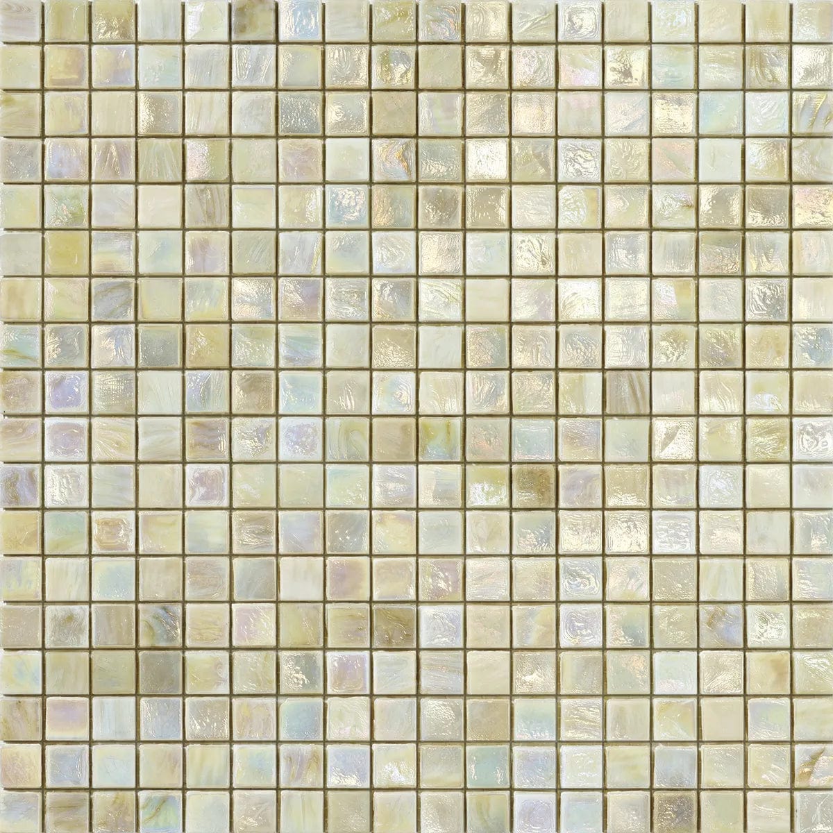 Iridium 5/8x5/8 Zinnia 1 Iridescent Glass Tile SICIS