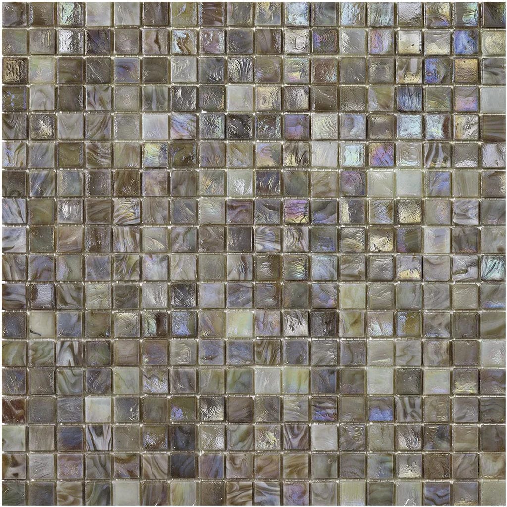 Iridium 5/8x5/8 Zinnia 3 Iridescent Glass Tile SICIS