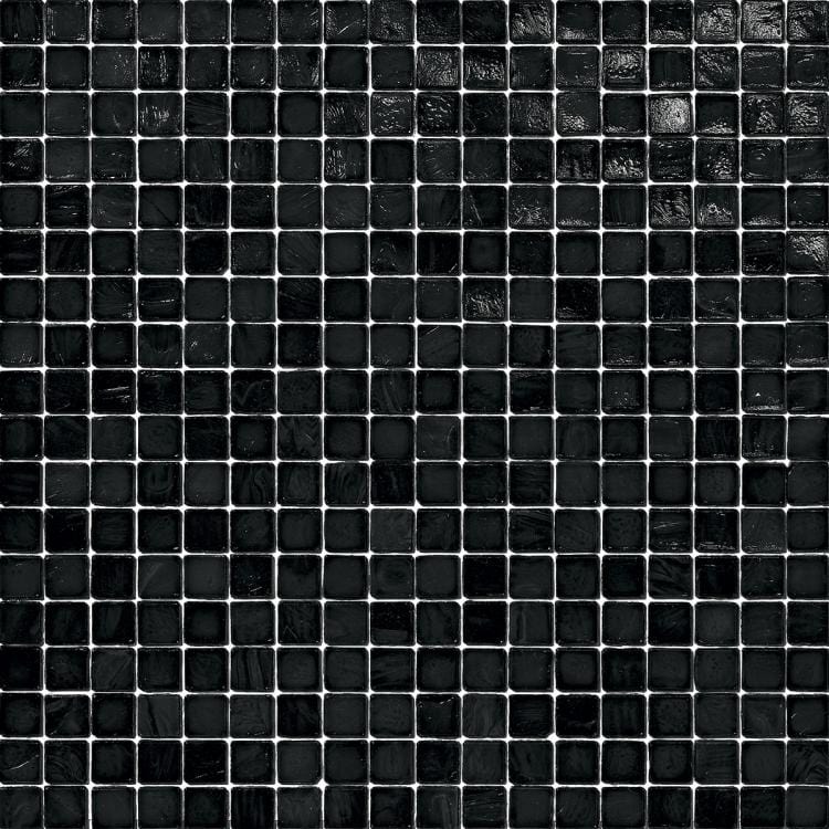 Murano Smalto 5/8x5/8 Black Glass Tile SICIS