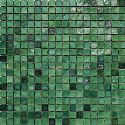 Murano Smalto 5/8x5/8 Emerald J Glass Tile SICIS