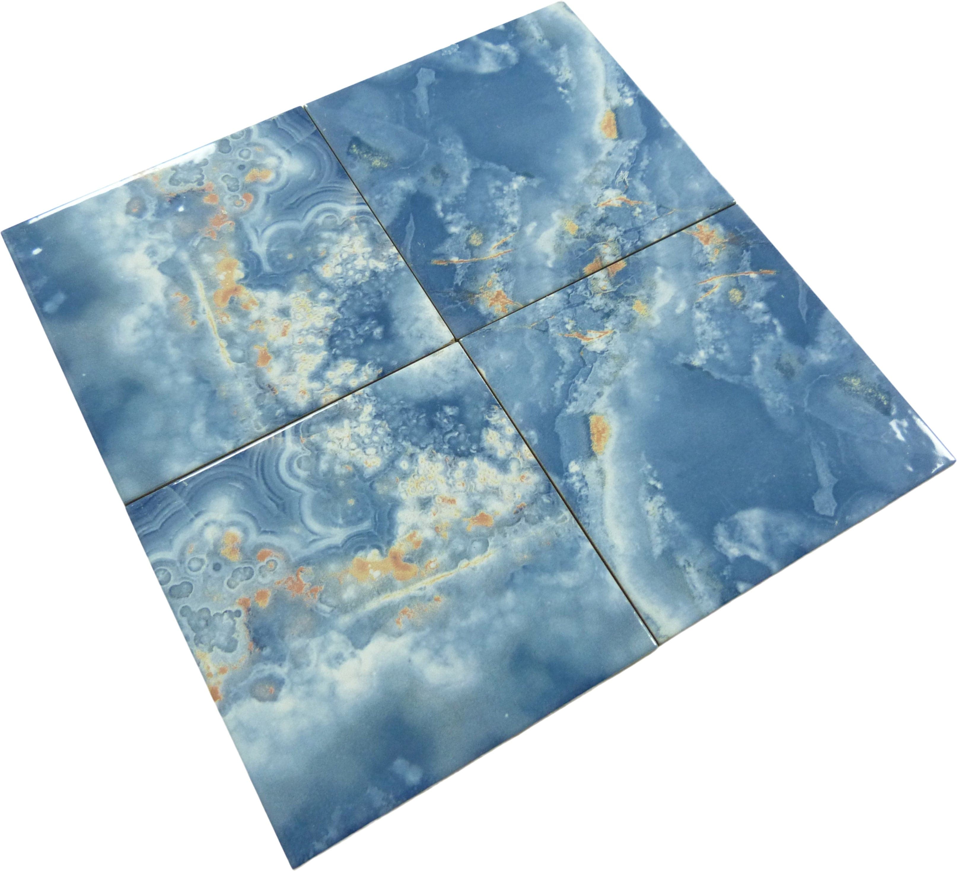 Agata Acuario Blue 6x6 Matte Porcelain Tile Universal Glass Designs