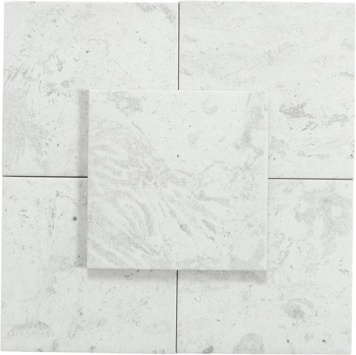 Coralina White 6x6 Matte Porcelain Tile Universal Glass Designs