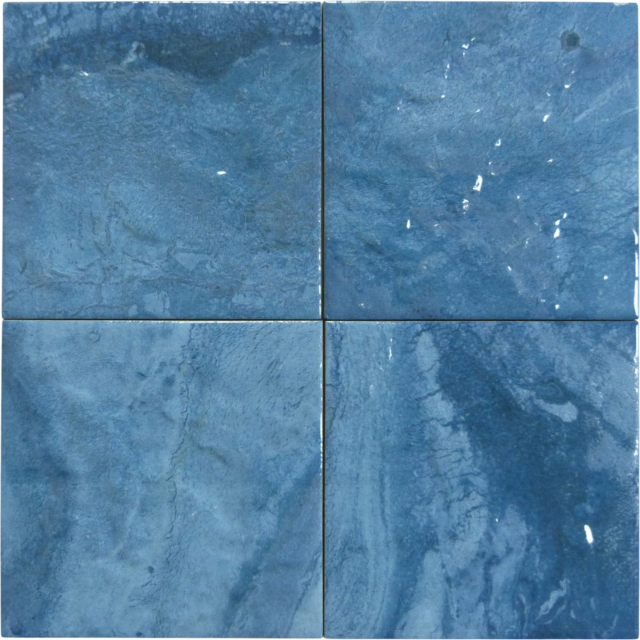 Artic Blue 6x6 Glossy Porcelain Tile Universal Glass Designs