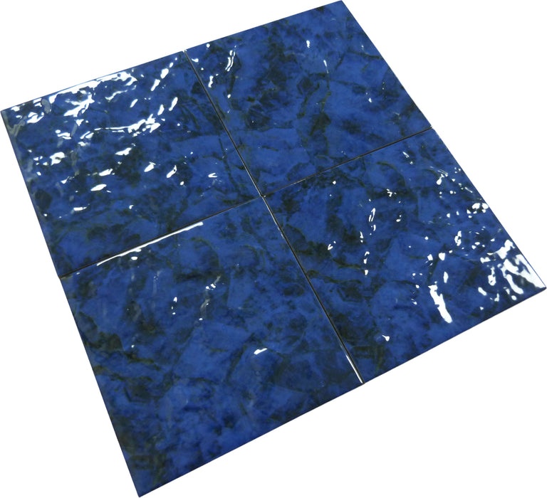 Reef Relief Cobalto Blue 6x6 Matte Porcelain Tile Universal Glass Designs