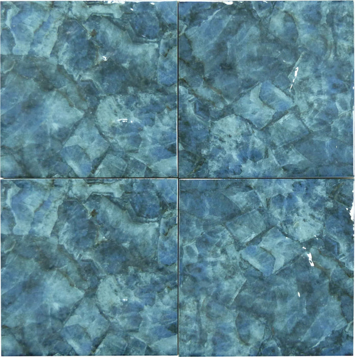 Reef Relief Marino Blue 6x6 Matte Porcelain Tile Universal Glass Designs
