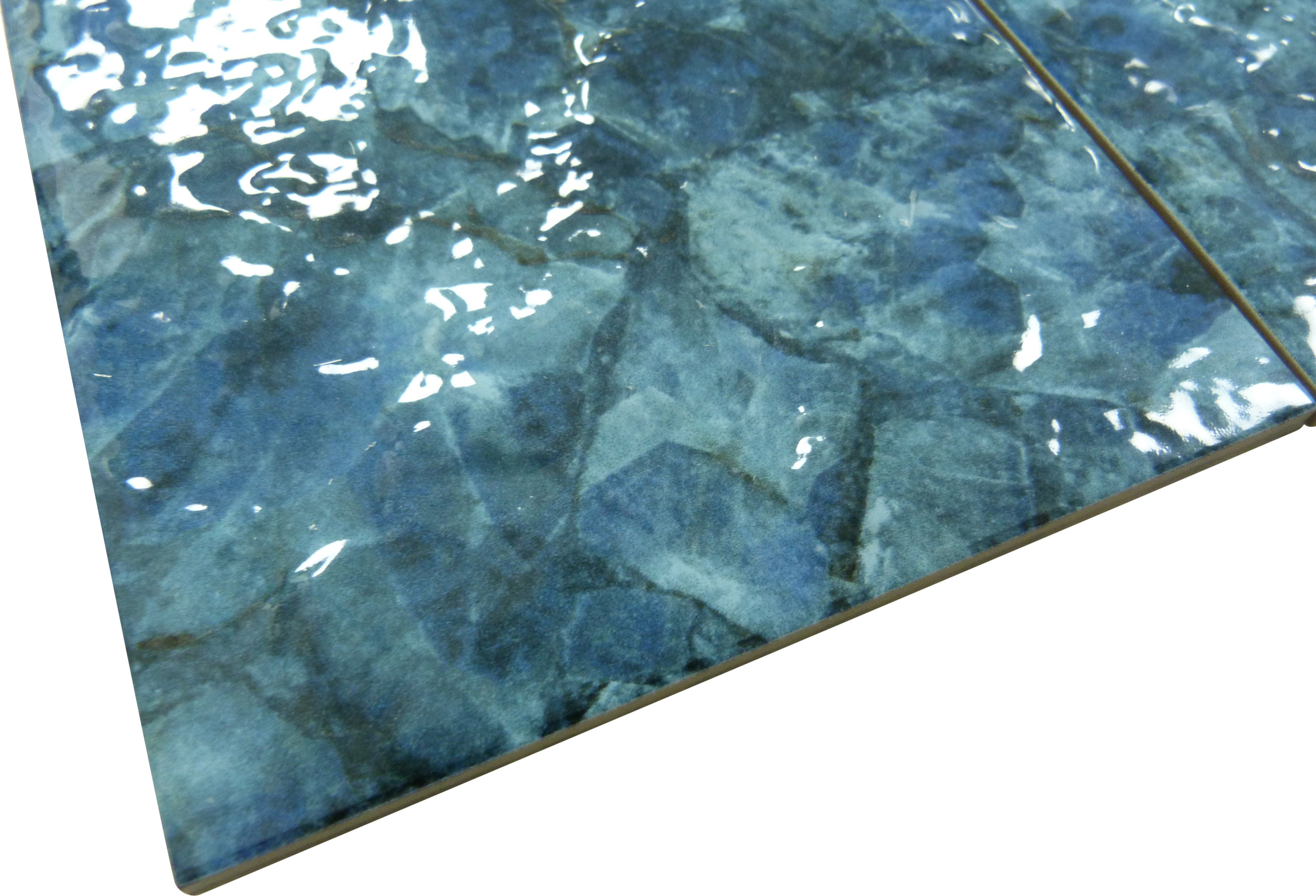 Reef Relief Marino Blue 6x6 Matte Porcelain Tile Universal Glass Designs