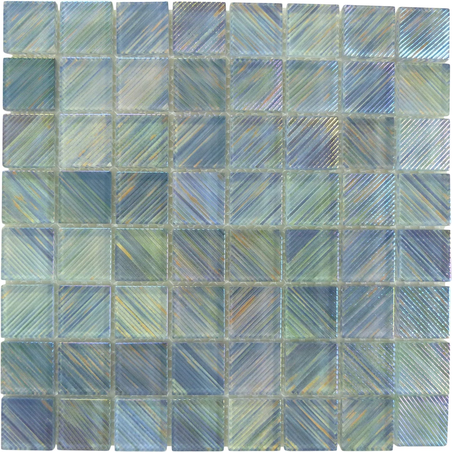 Ultraviolet Turquoise 1.5x1.5 Glossy & Iridescent Glass Tile Royal Tile & Stone