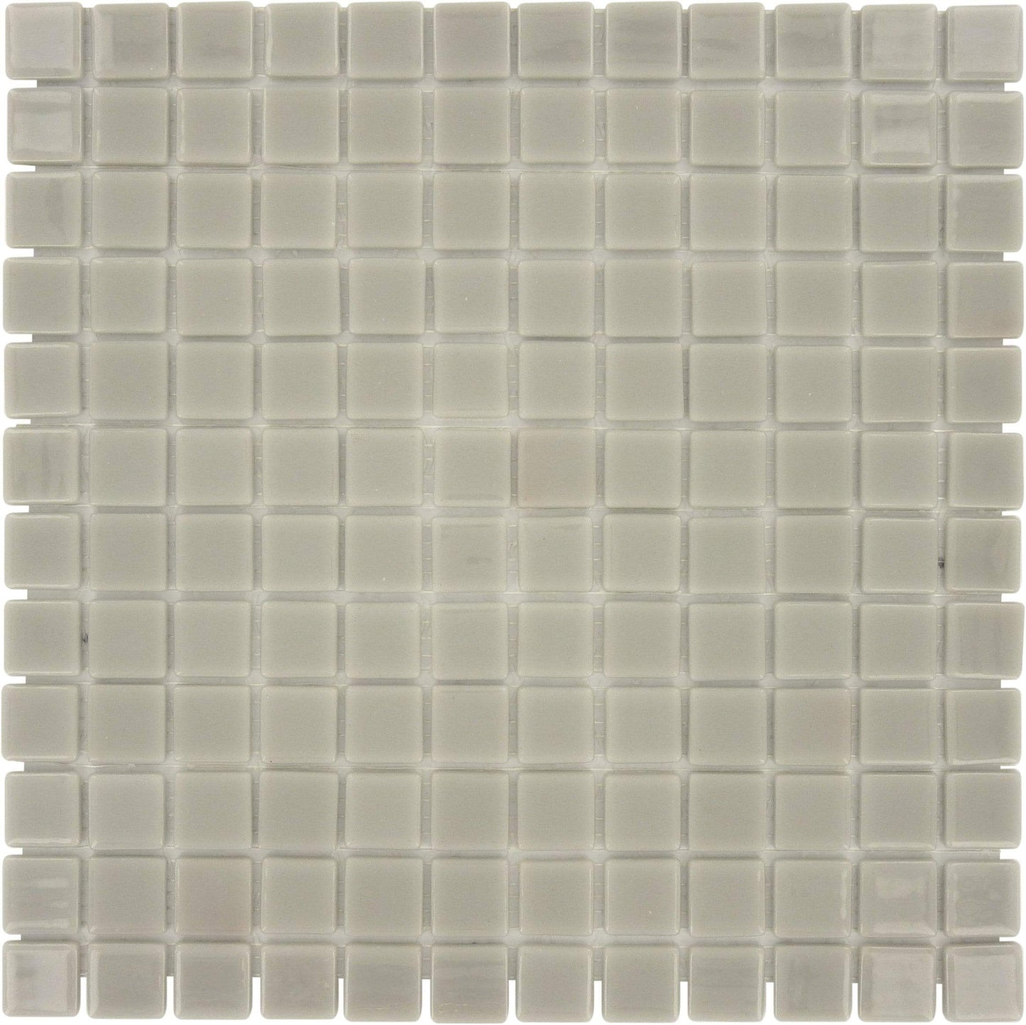 Clear Grey 1'' x 1'' Glossy Glass Tile Absolut Glass