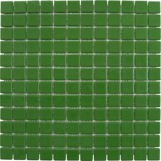 Dark Green 1x1 Glossy Glass Tile Absolut Glass