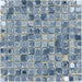 Aura Dark Blue 1" x 1" Glossy & Iridescent Glass Tile Absolut Glass