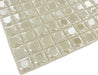Aura White 1" x 1" Glossy Iridescent Glass Tile Absolut Glass
