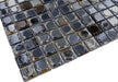 Aura Black 1" x 1" Glossy & Iridescent Glass Tile Absolut Glass