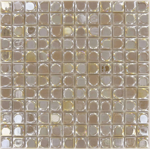 Aura Coffee Brown 1" x 1" Glossy & Iridescent Glass Tile Absolut Glass