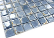 Aura Dark Blue 1" x 1" Glossy & Iridescent Glass Tile Absolut Glass