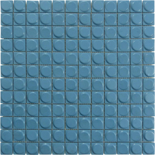 Aura Laguna Blue 1" x 1" Matte Glass Tile Absolut Glass