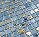 Aura Night Blend Sliver 1" x 1" Glossy & Iridescent Glass Tile Absolut Glass